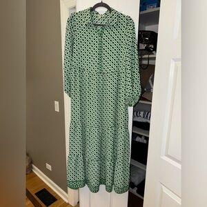 Max Studio button front tiered shirt dress